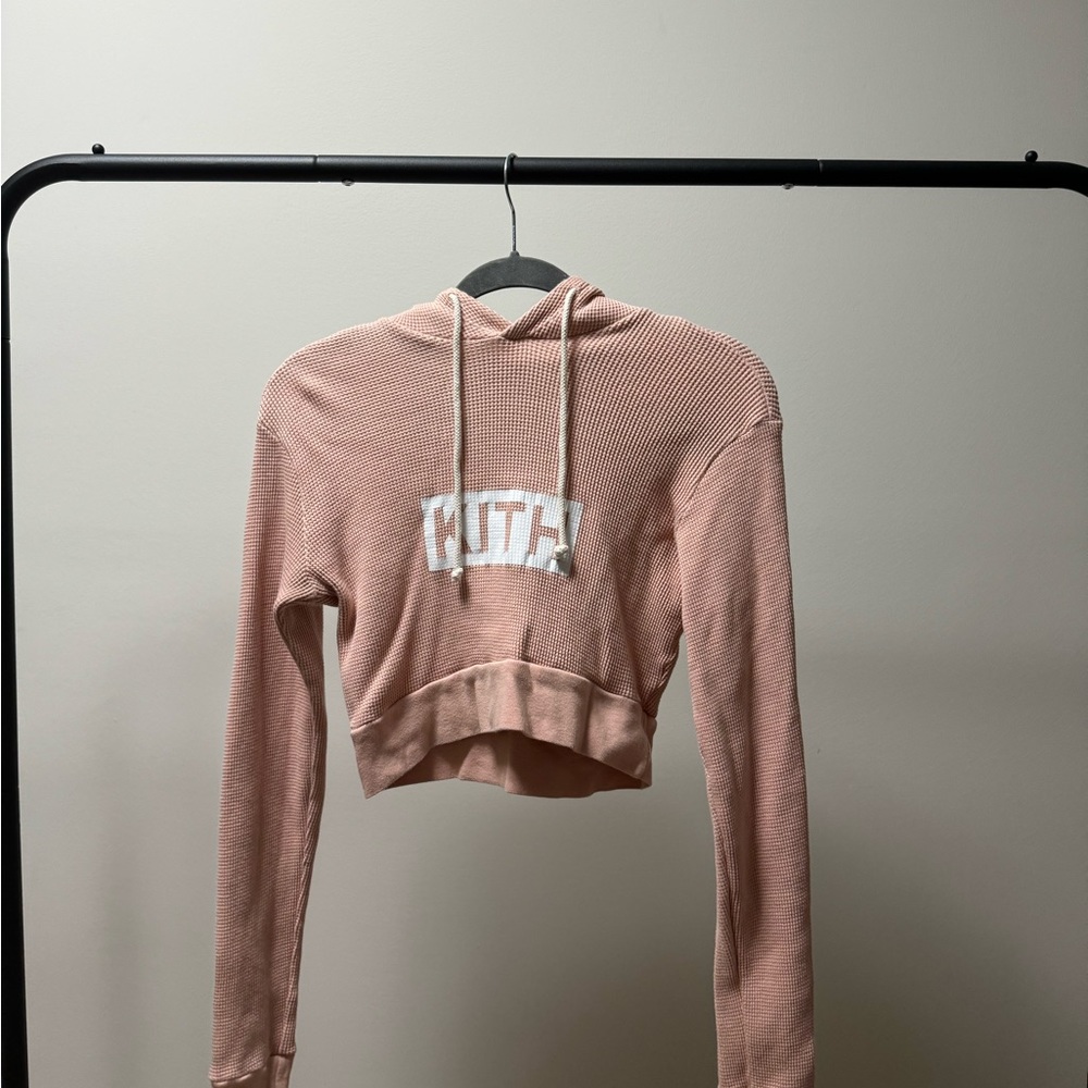 Cropped kith waffle hoodie